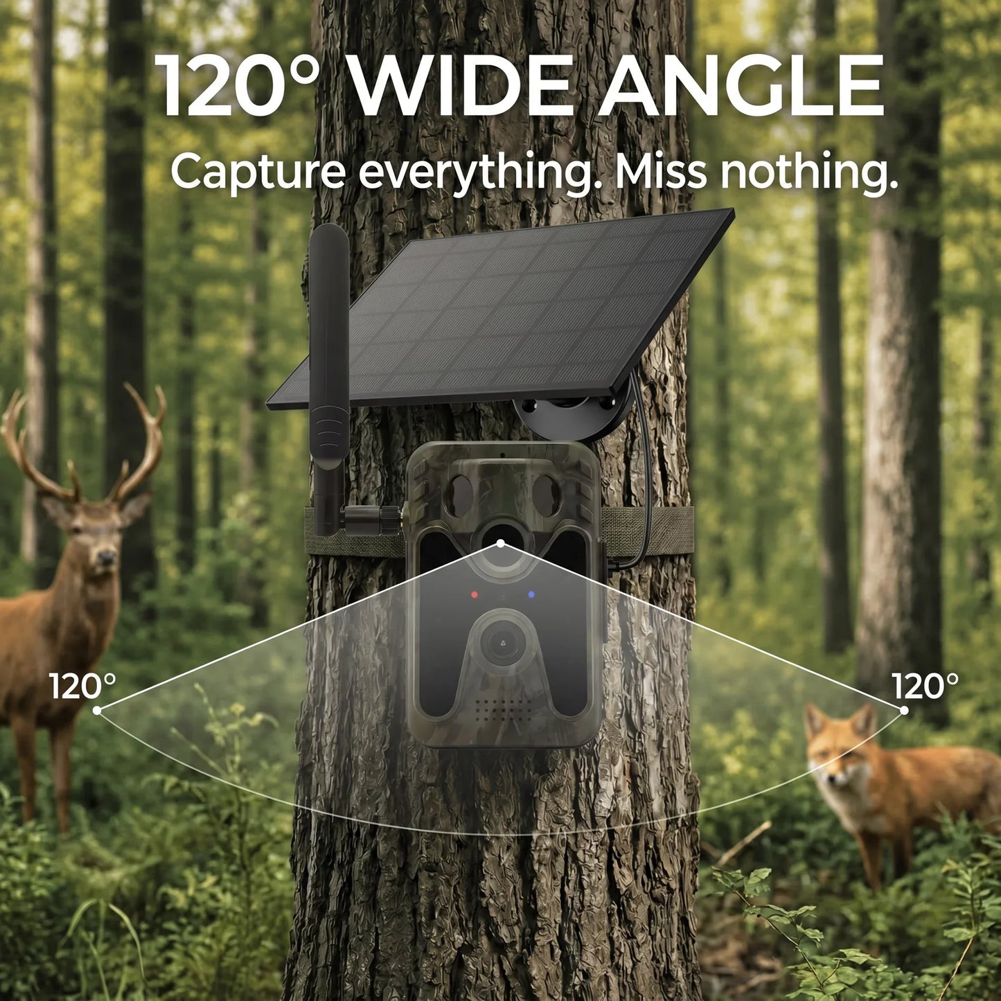 Caméra de Chasse 4G Solaire 4K