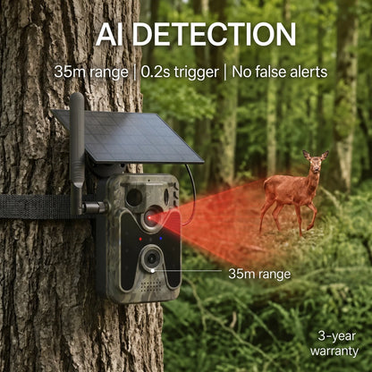 Caméra de Chasse 4G Solaire 4K