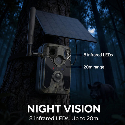 Caméra de Chasse 4G Solaire 4K